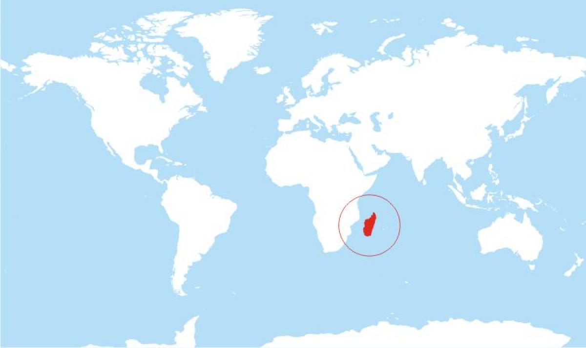 dünya üzerinde Madagaskar konumu göster 
