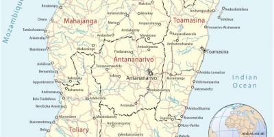 Madagaskar haritası havaalanları