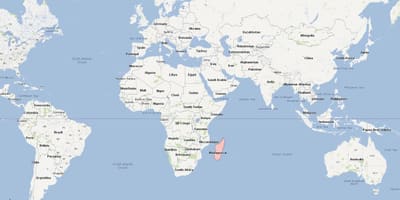 Dünya haritası Madagaskar gösteriliyor 