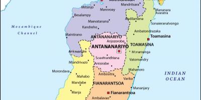 Madagaskar siyasi haritası göster 